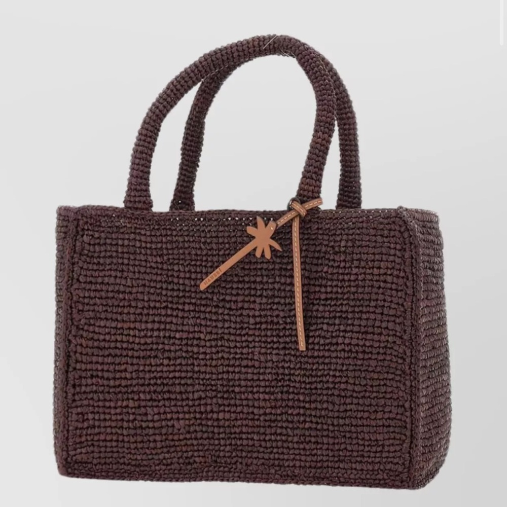 Manebi Small Raffia Sunset Bag Chocolate - Picture 2 of 2